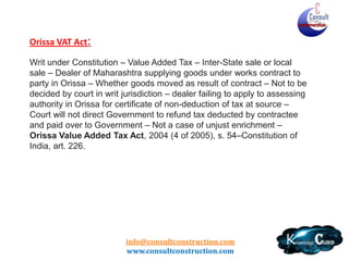 Certain Issues pertaining to
Other States

info@consultconstruction.com
www.consultconstruction.com

 