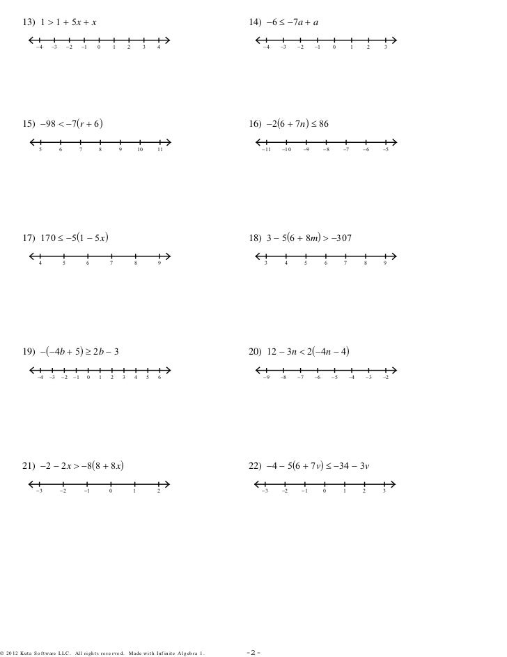 Multistep Equations And Inequalities 3sets Pdf