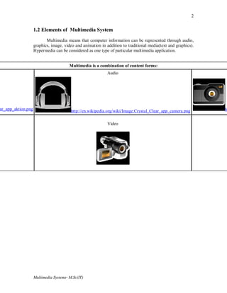 Text/picture Multimedia multimedia introduction elements like text,image,audio,video | PDF