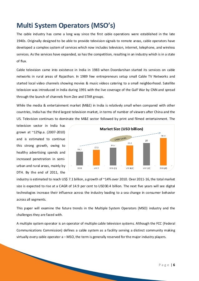 Multi System Operators - An Industry Perspective