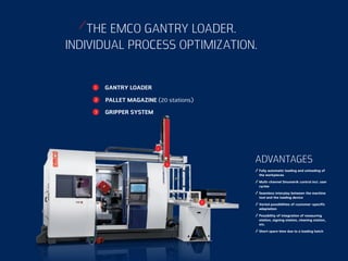 ADVANTAGES
/ 
Fully automatic loading and unloading of
the workpieces
/ 
Multi-channel Sinumerik control incl. user
cycles...