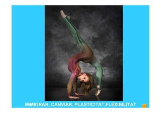 IMMIGRAR, CANVIAR, PLASTICITAT,FLEXIBILITAT
 