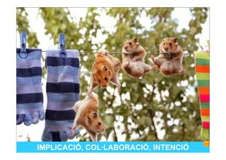 IMPLICACIÓ, COL·LABORACIÓ, INTENCIÓ
 