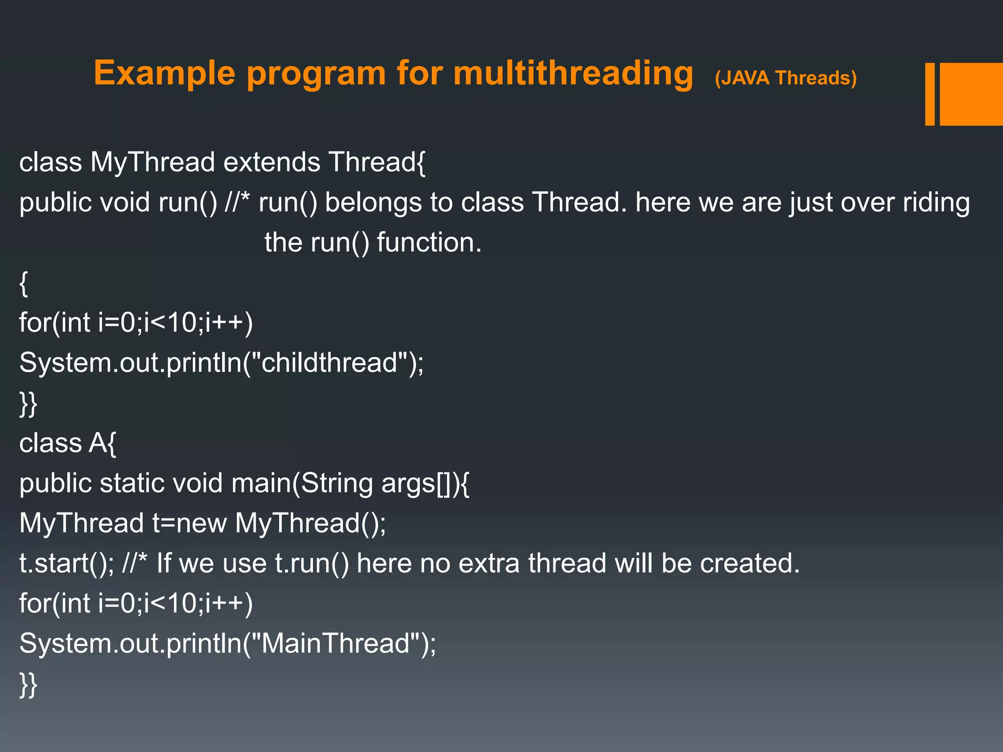 Multi threaded programming | PPTX