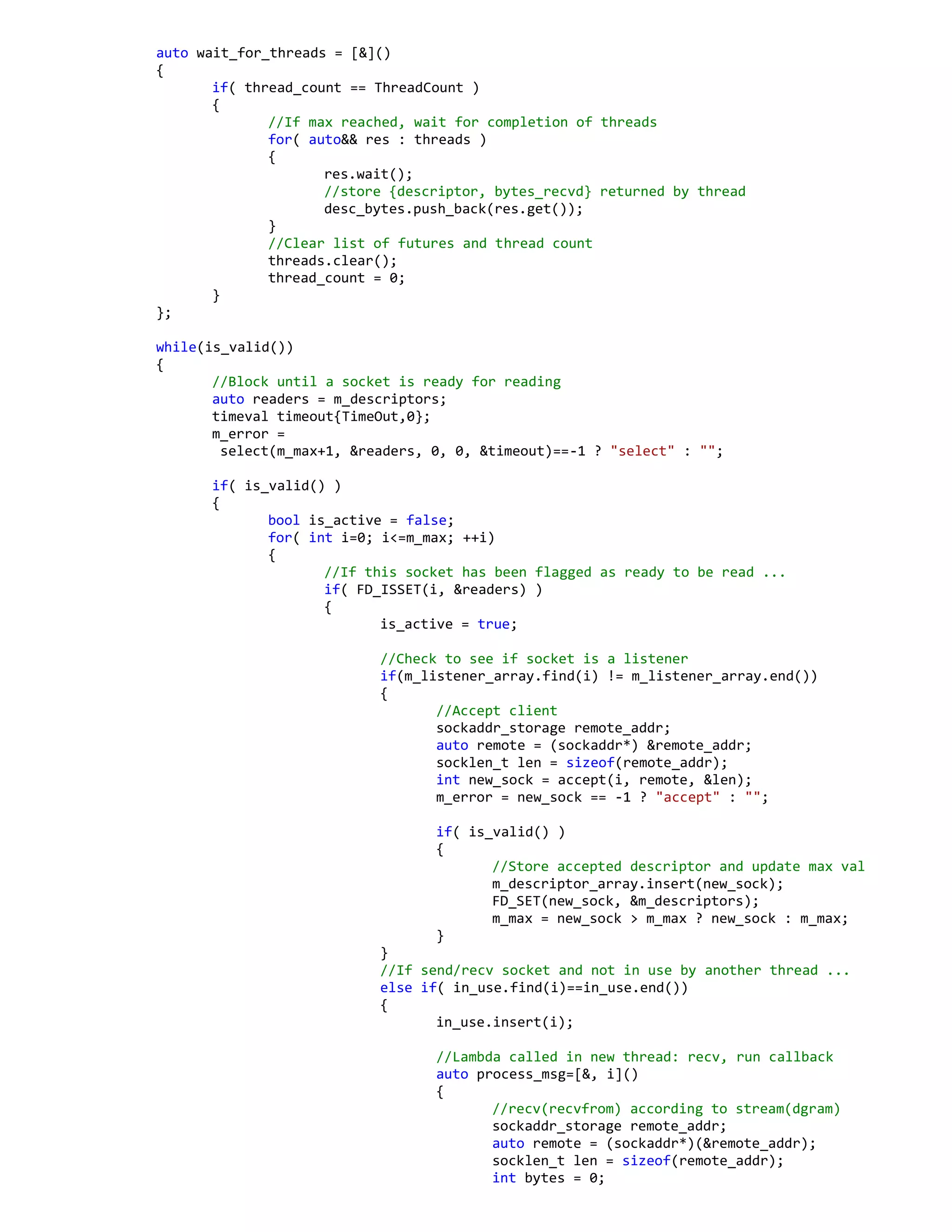Multithreaded sockets c++11 | PDF
