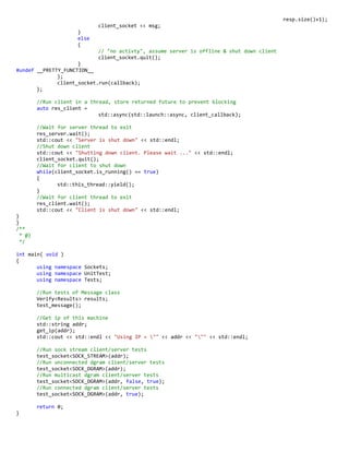 Multithreaded sockets c++11 | PDF | Programming Languages | Computing