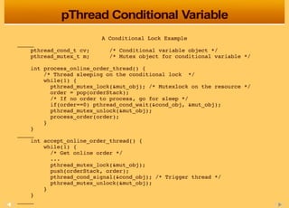 Multi-threading & pThread APIs 