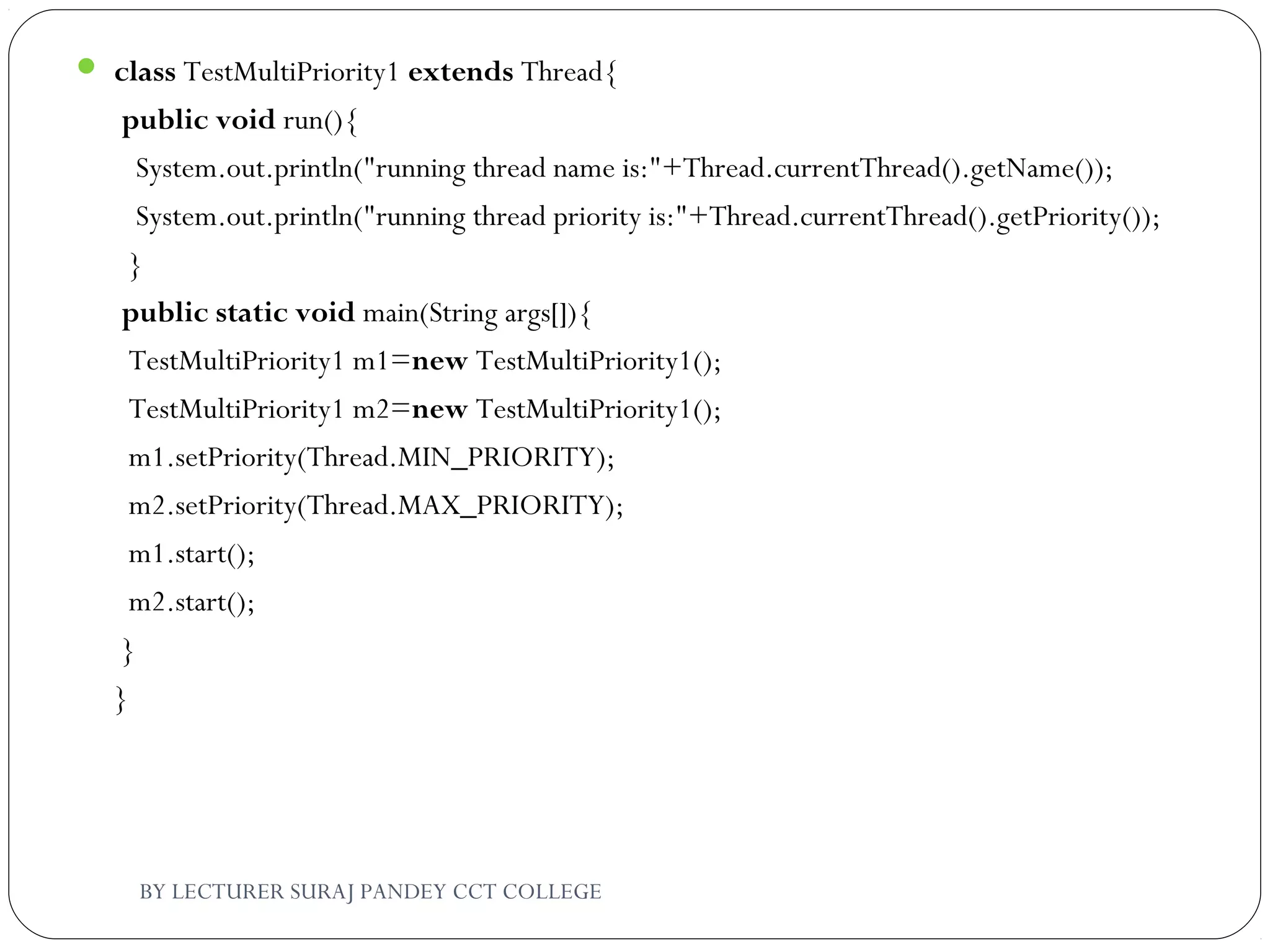 Basic of Multithreading in JAva | PPT
