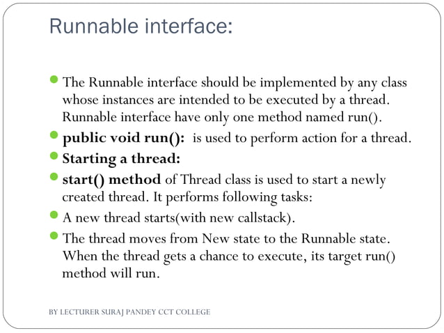 Basic of Multithreading in JAva | PPT