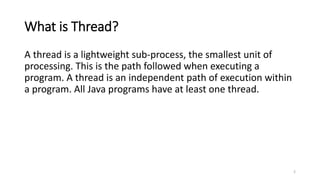 Multithreading in java | PPTX | Computing | Technology & Computing