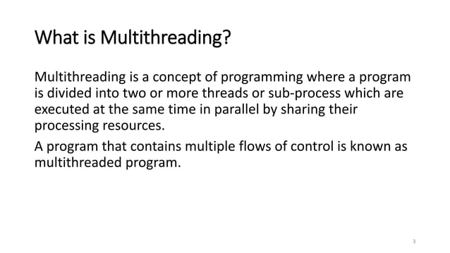 Multithreading in java | PPT