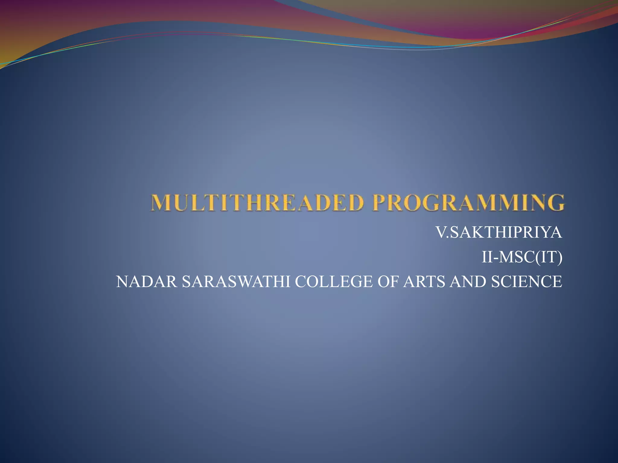 Multithreading | PPT