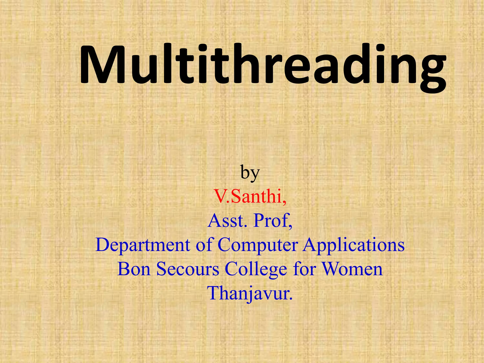 Multithreading | PPT