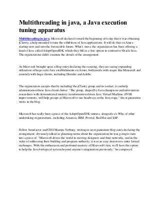 Multithreading in java is a process of executing multiple threads ...