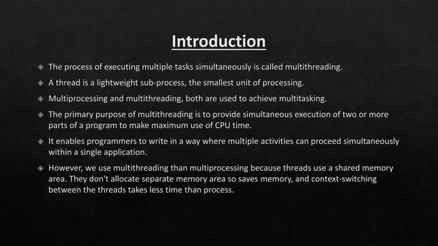 JAVA Multithreading | PPT