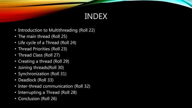 Multithreading and deadlock | PPT