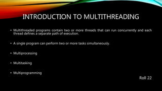 Multithreading and deadlock | PPT