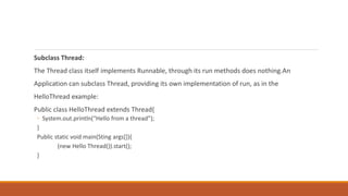Multithreading in java | PPTX