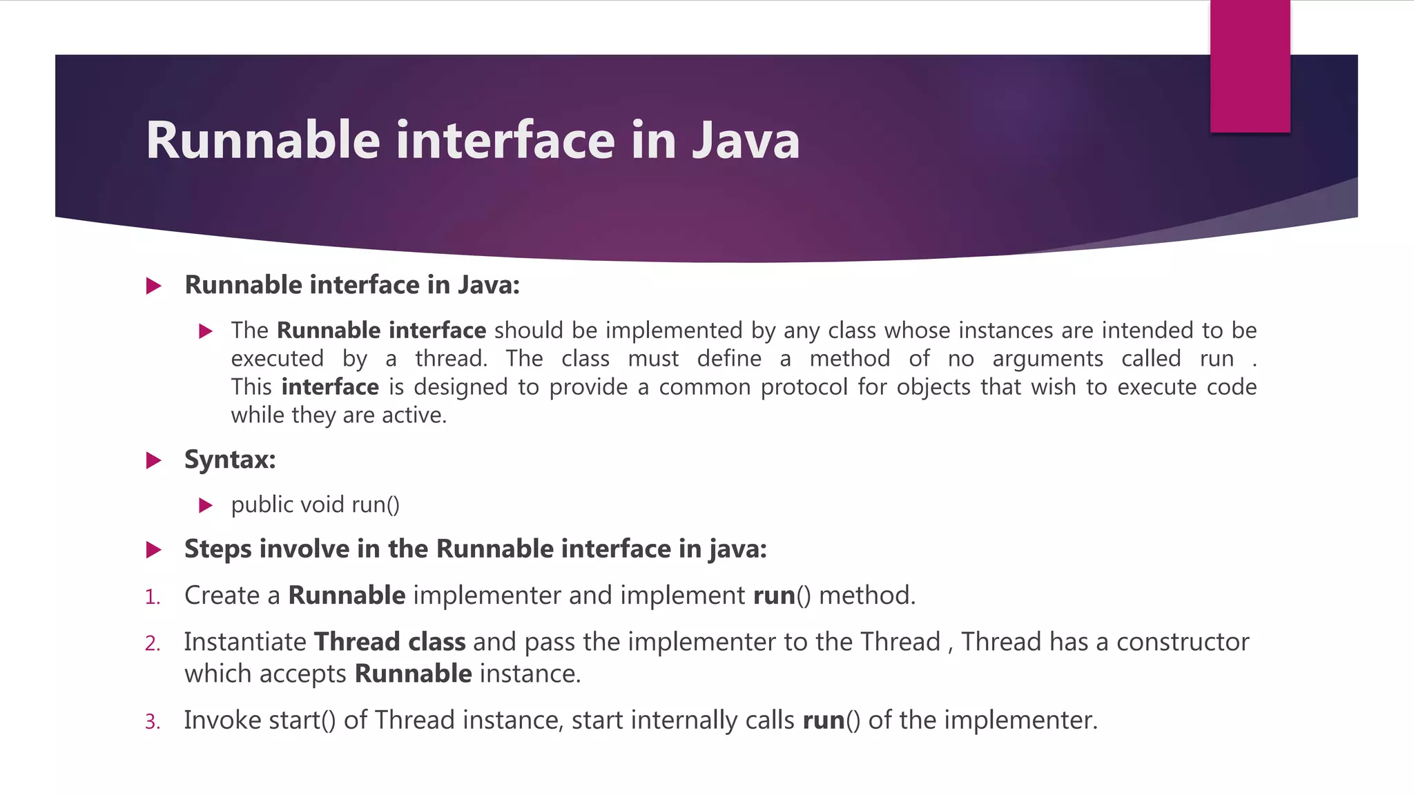 Multithreading in java | PPTX | Programming Languages | Computing