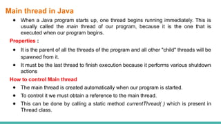 MULTITHREADING concept in object oriented orogramming using java .pptx