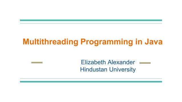 Multithreading programming in java | PPT