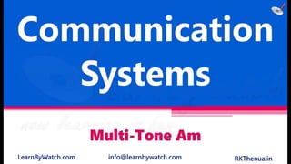 Multi tone am | Communication Systems