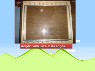 Acrylic with led’s at its edges
 