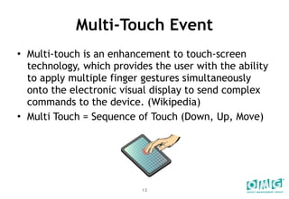 Multi Touch And Gesture Event Interface And Types | PPT
