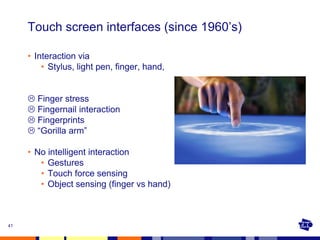 Touch User Interaction Multi-Touch Interaction Overview | PDF
