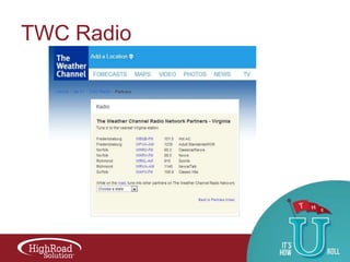 TWC Radio

 
