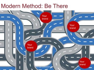 Modern Method: Be There
Your
brand
Your
brand

Your
brand

Your
brand
www.highroadsolution.com

 