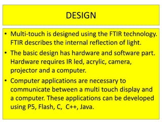 Multi touch technology | PPTX