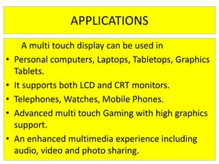 Multi touch technology | PPTX