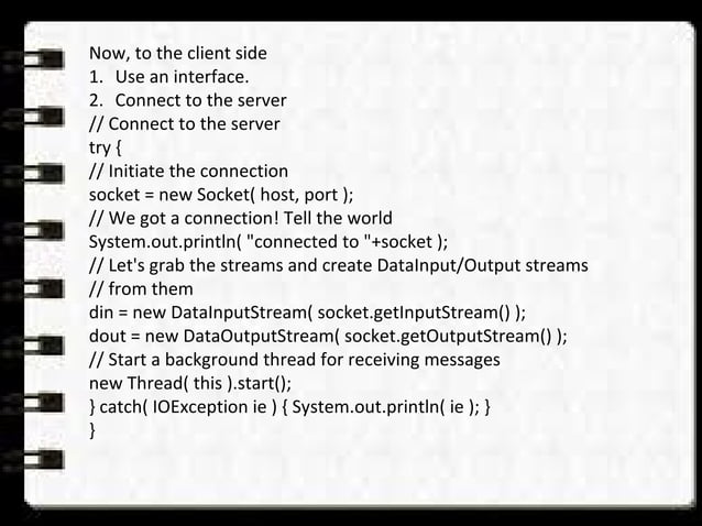 Multi user chat system using java