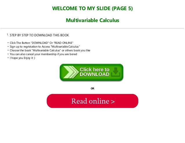 Pdf Book Multivariable Calculus Full Pdf Online