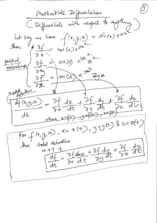 Multivariate calculus
