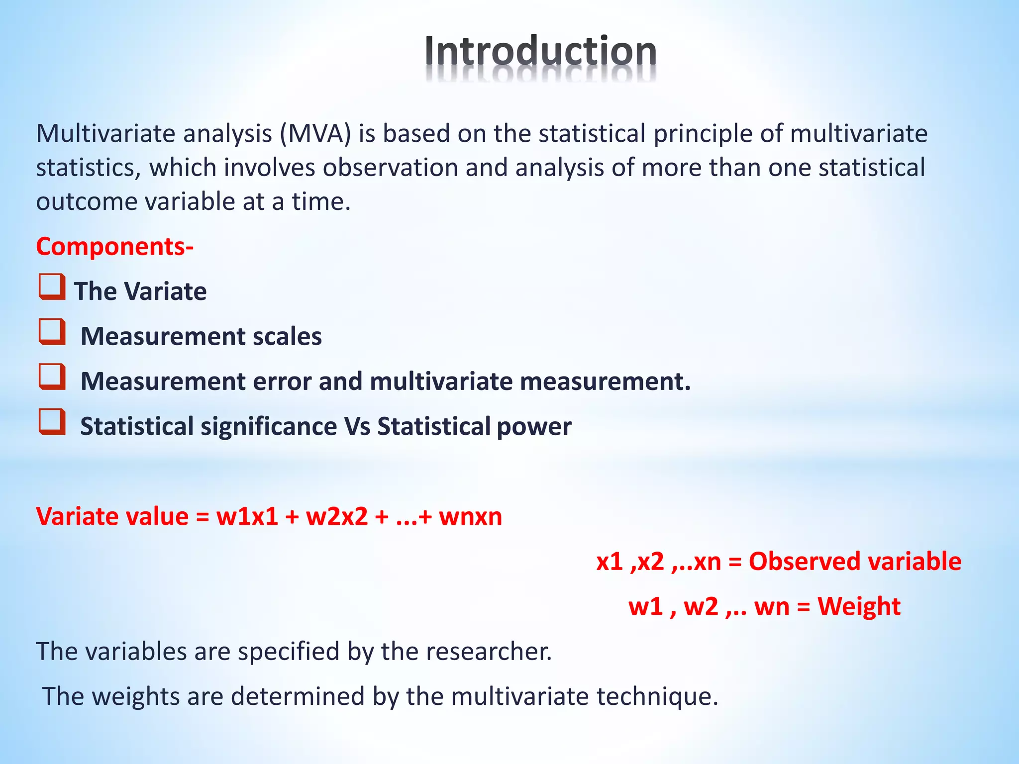 Multivariate analysis | PPTX