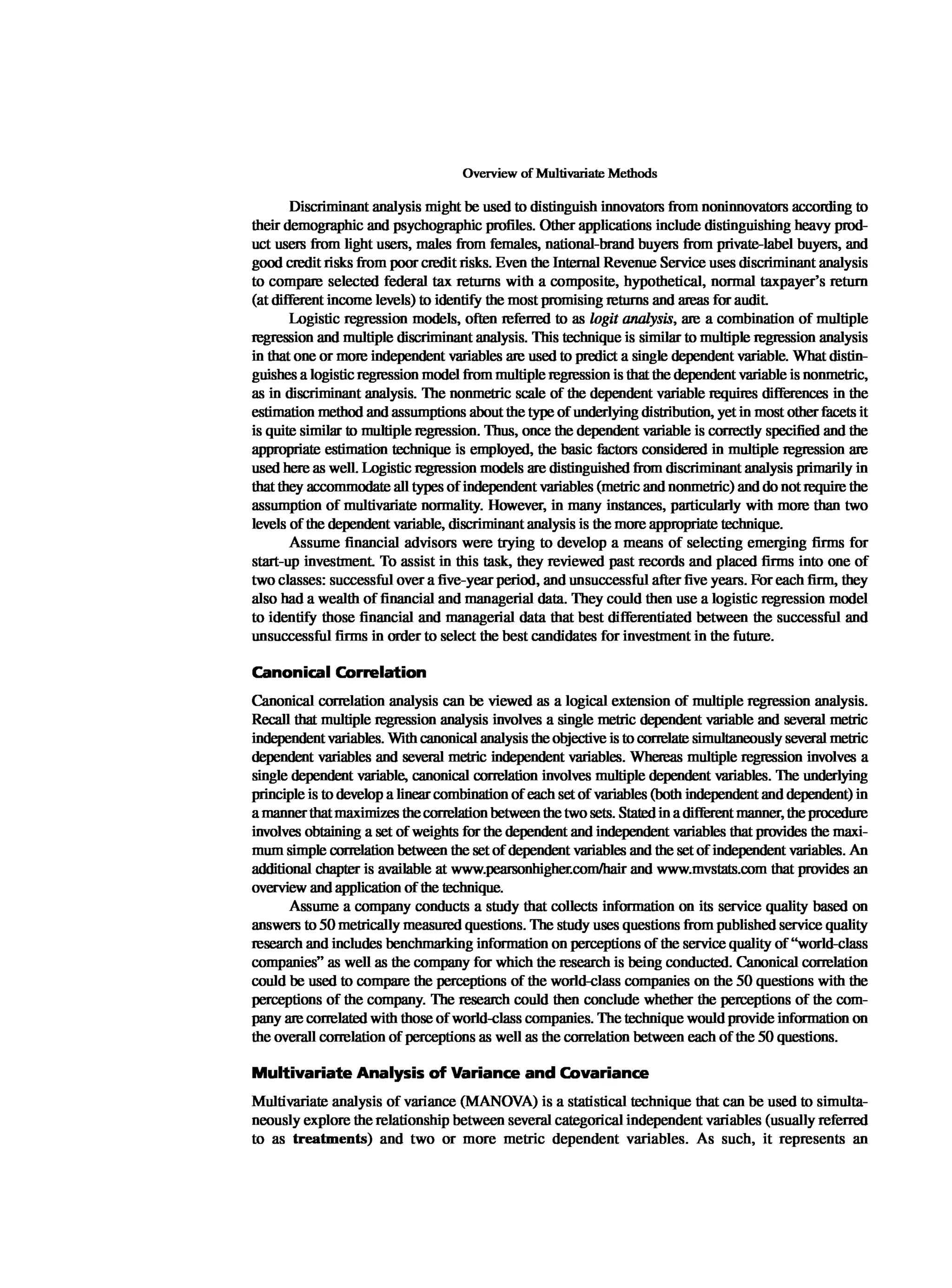 Multivariate Data Analysis