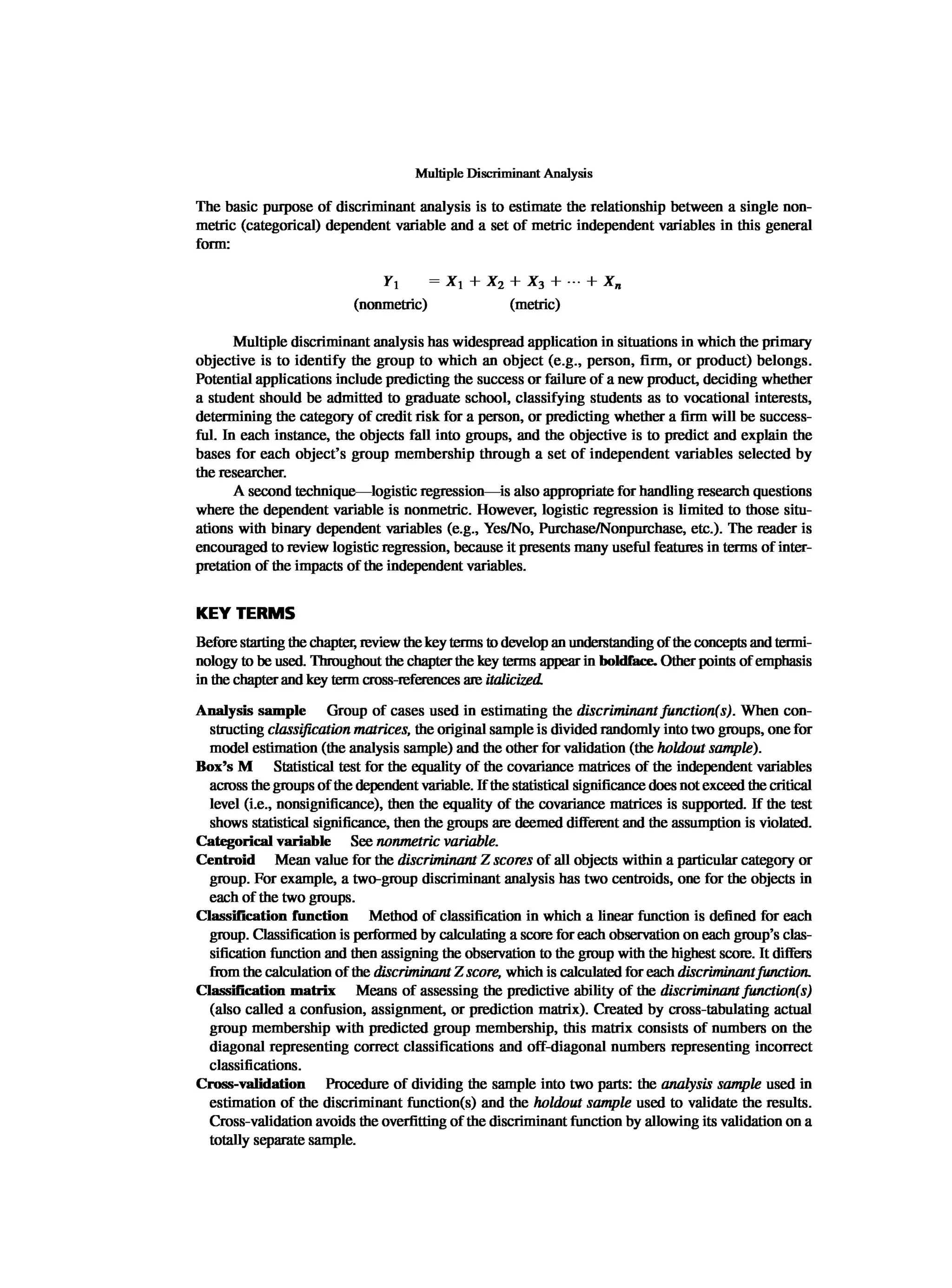 Multivariate Data Analysis