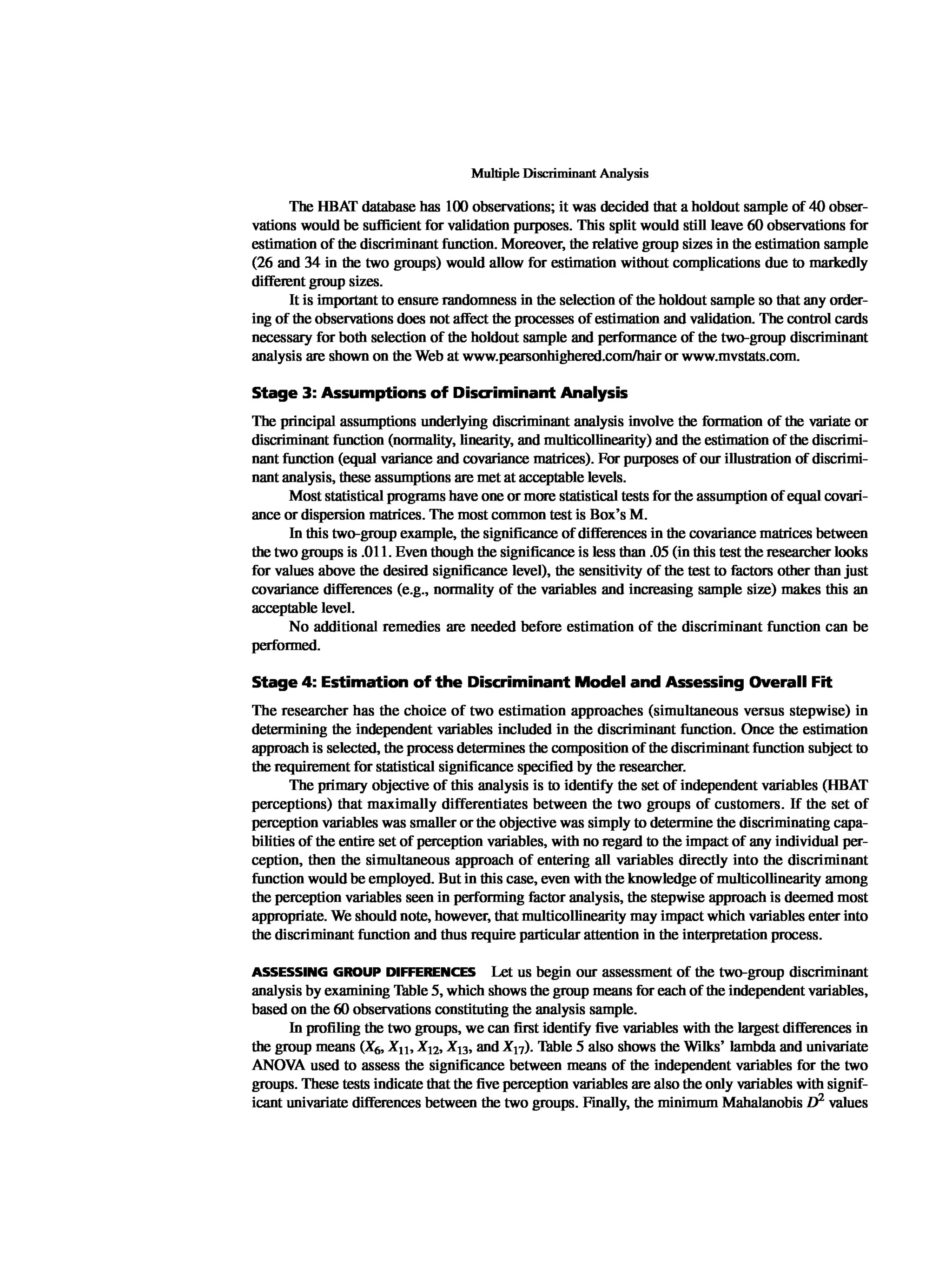 Multivariate Data Analysis