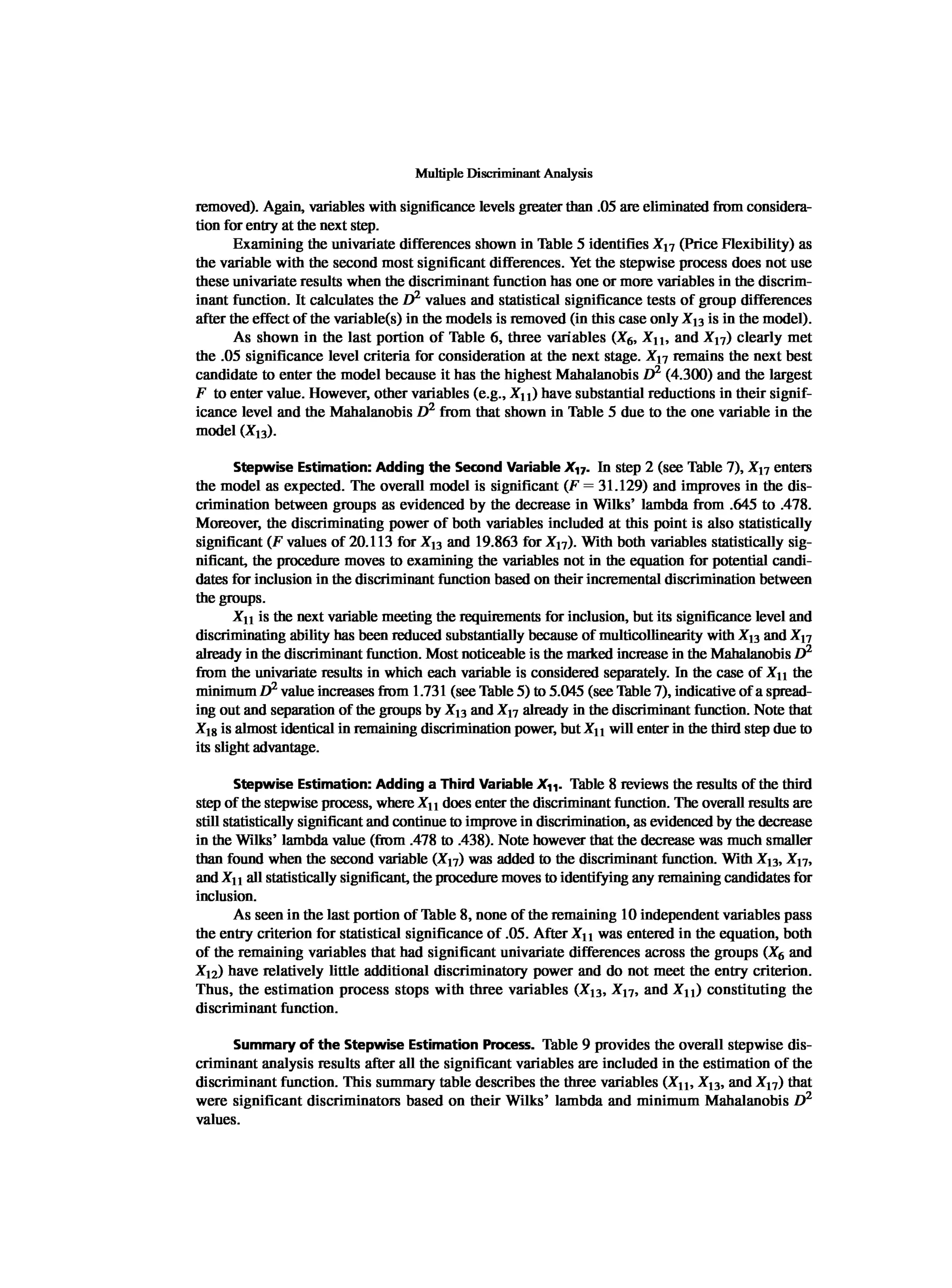 Multivariate Data Analysis