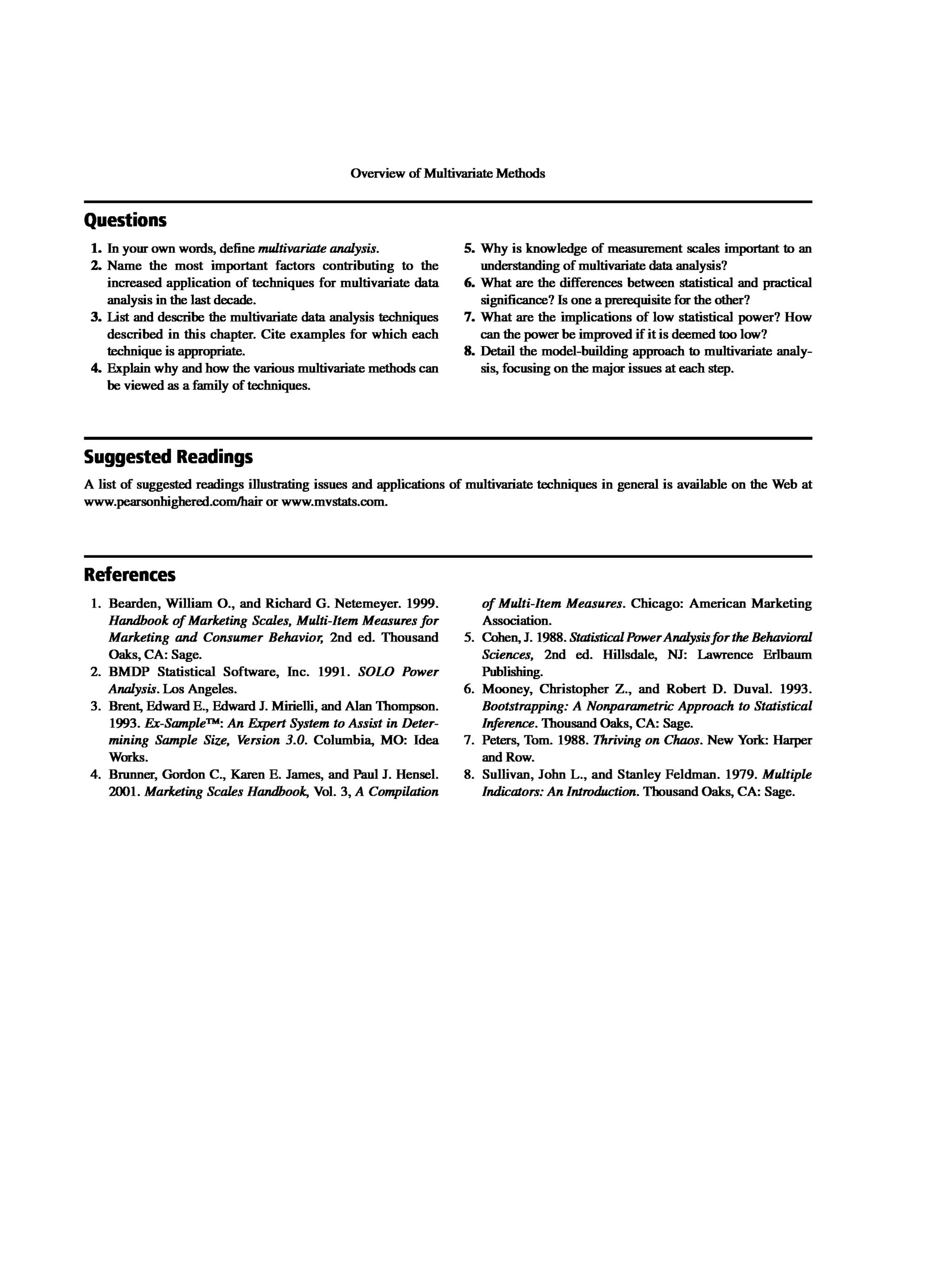 Multivariate Data Analysis
