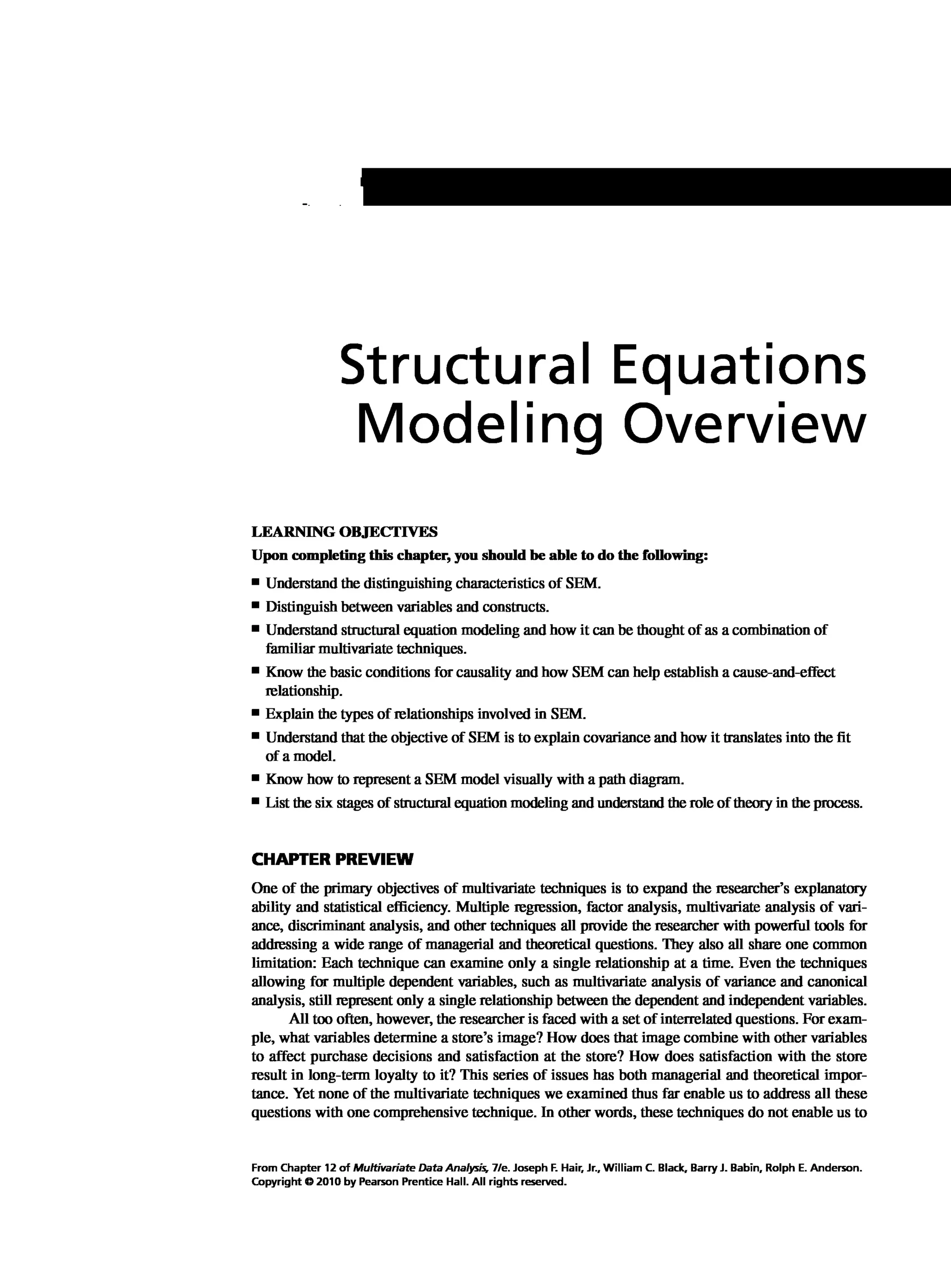 Multivariate Data Analysis