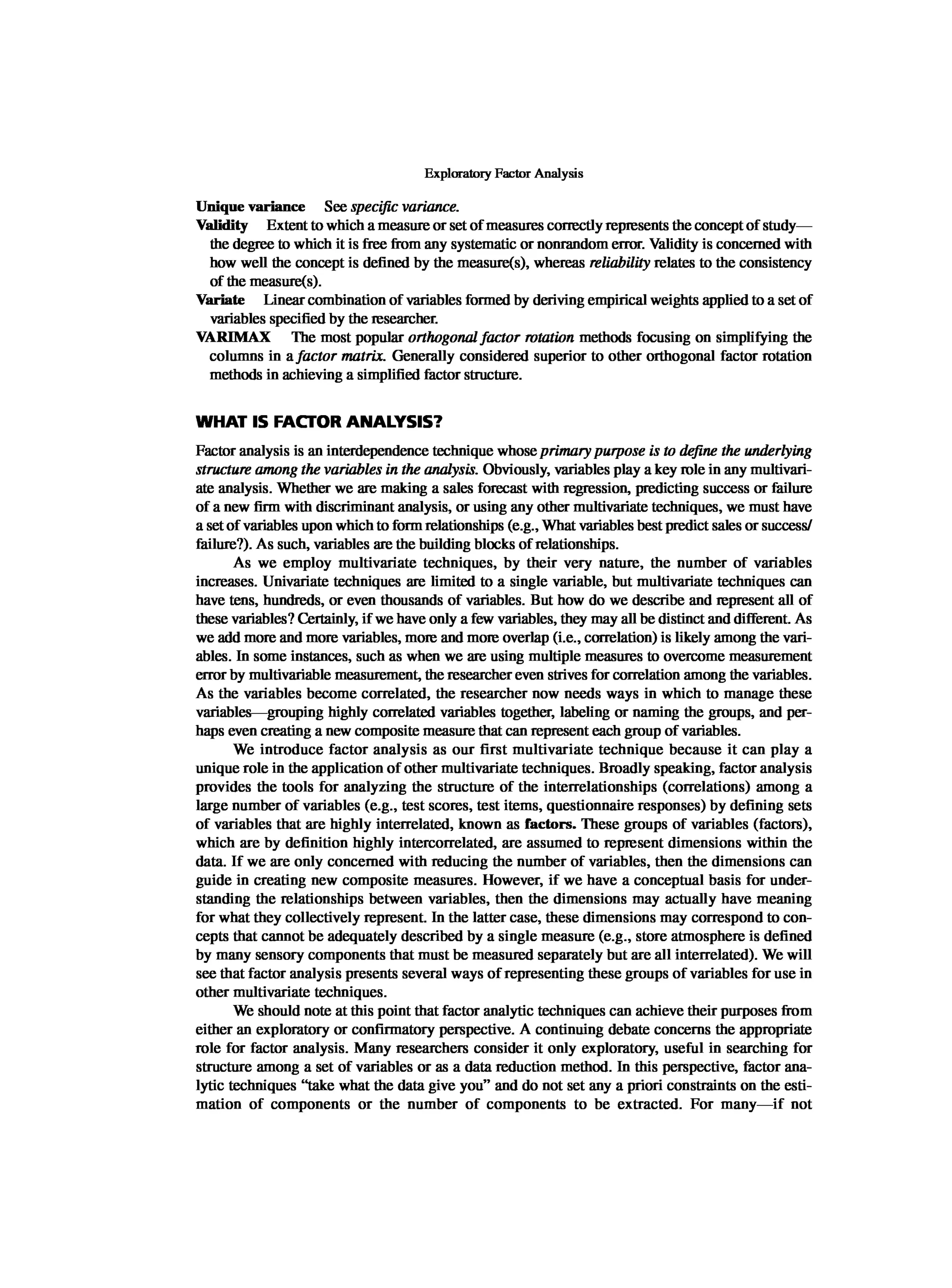 Multivariate Data Analysis