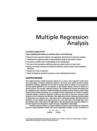 Multivariate Data Analysis