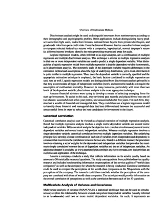 Multivariate Data Analysis