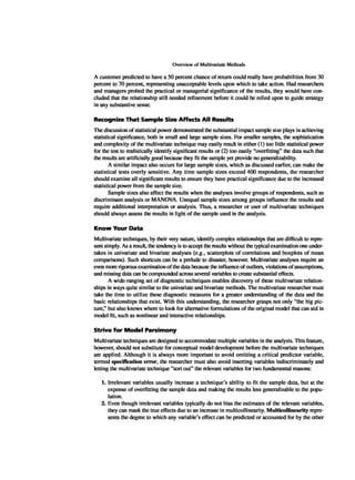 Multivariate Data Analysis