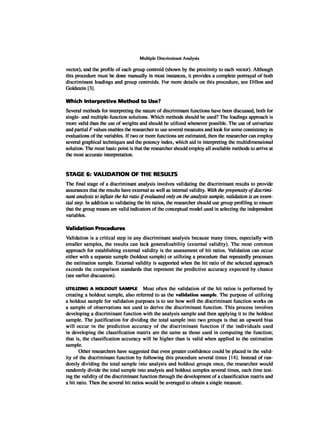 Multivariate Data Analysis