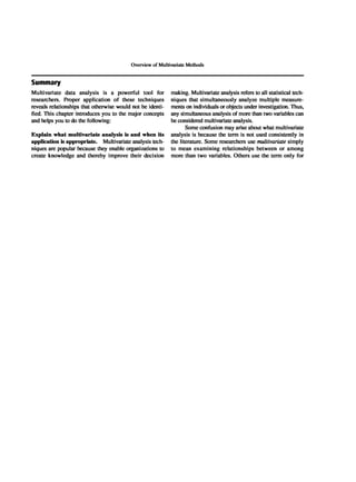 Multivariate Data Analysis