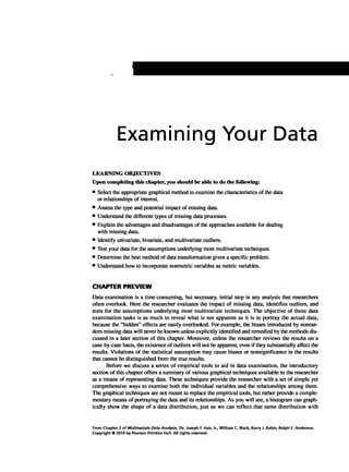 Multivariate Data Analysis
